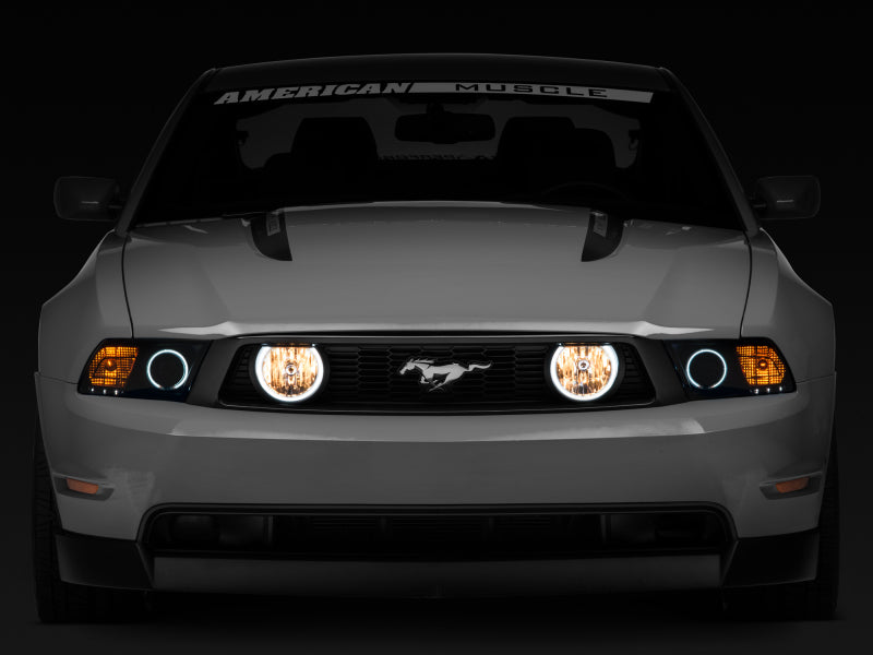 RAX49133-Raxiom 05-12 Ford Mustang GT LED Halo Fog Lights (Chrome)-Headlights-Raxiom