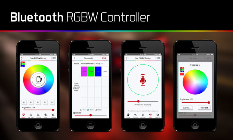 Diode Dynamics - Bluetooth RGBW M8 Controller 1ch-Light Accessories and Wiring-Diode Dynamics