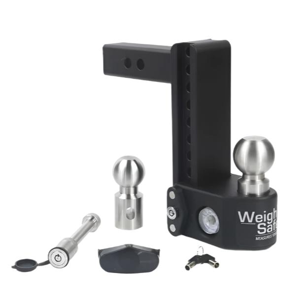 WEISWS8-2-KA-Weigh Safe 8in Drop Hitch w/Built-in Scale & 2in Shank (10K/15K GTWR) w/WS05 - Steel-Hitch Ball Mounts-Weigh Safe