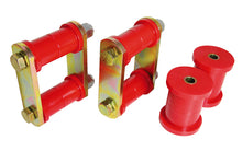 Load image into Gallery viewer, PRO6-1053-Prothane 64-73 Ford Mustang Rear Spring Bushings w/ HD Shackle Kit - Red-Bushing Kits-Prothane