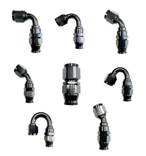 Load image into Gallery viewer, FRA681506-BL-Fragola -6AN Real Street x 150 Degree Hose End Black For PTFE Hose-Fittings-Fragola