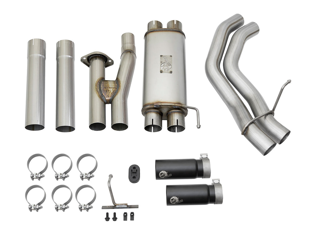 aFe aFe POWER Rebel Series 3in 409 SS Cat Back Exhaust w/ Black Tips 17 Ford F-150 Raptor V6-3.5L