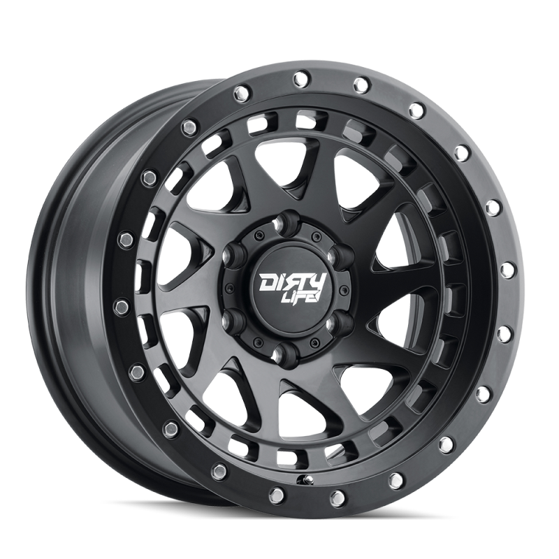 DLW9311-7973MB12-Dirty Life 9311 Enigma Pro 17x9/5x127 BP/-12mm Offset/71.5mm Hub Matte Black Wheel - Beadlock-Wheels - Cast-Dirty Life