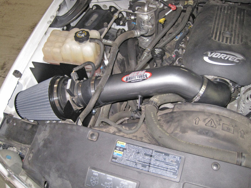 AEM21-8000DC-AEM 99-06 Chevy/GMC 5.3/6.0L Silver Brute Force Intake-Cold Air Intakes-AEM Induction