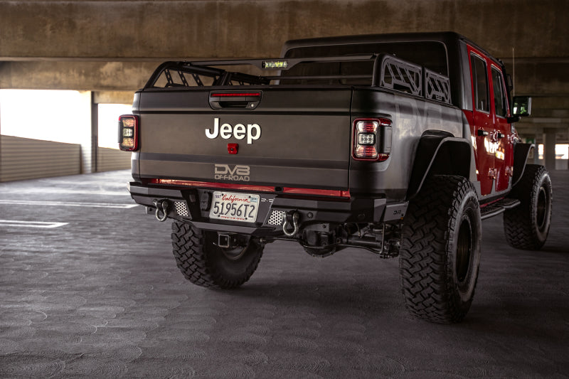DVERBGL-06-DV8 Offroad 20-23 Jeep Gladiator JT MTO Series Rear Bumper-Bumpers - Steel-DV8 Offroad