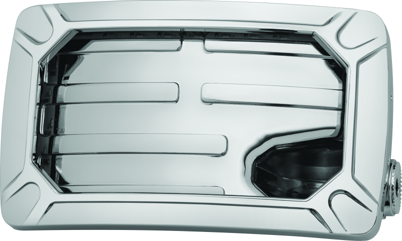 KUR3192-Kuryakyn Nova Curved Horizontal Mount Side License Plate Holder Chrome-License Plate Relocation-Kuryakyn