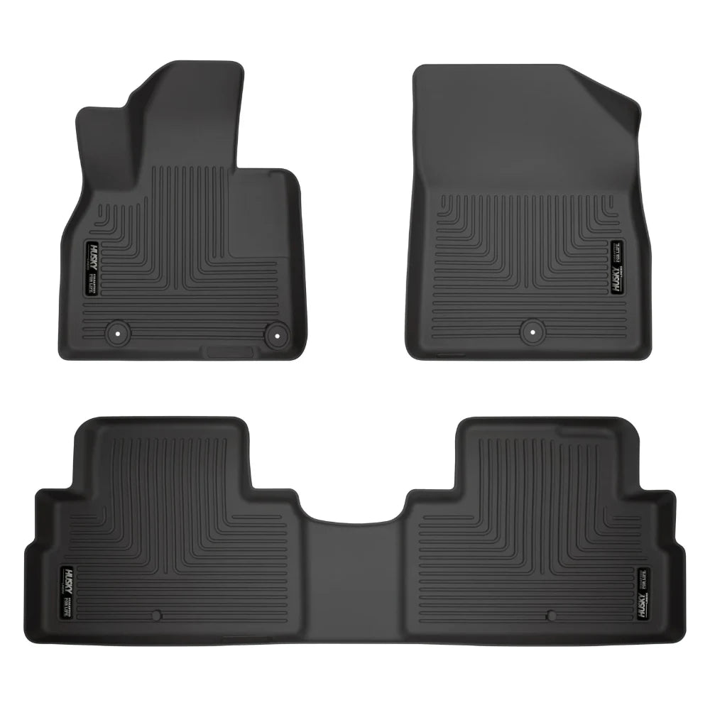Husky Liners 2020 Kia Telluride Weatherbeater Black Front & 2nd Seat Floor Liners - Husky Liners HSL95691