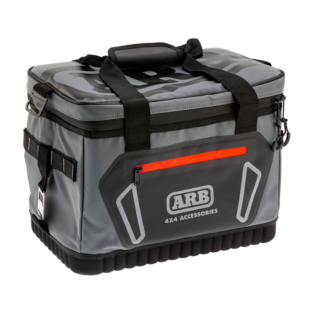 ARB ARB Cooler Bag Charcoal w/ Red Highlights 15in L x 11in W x 9in H Holds 22 Cans