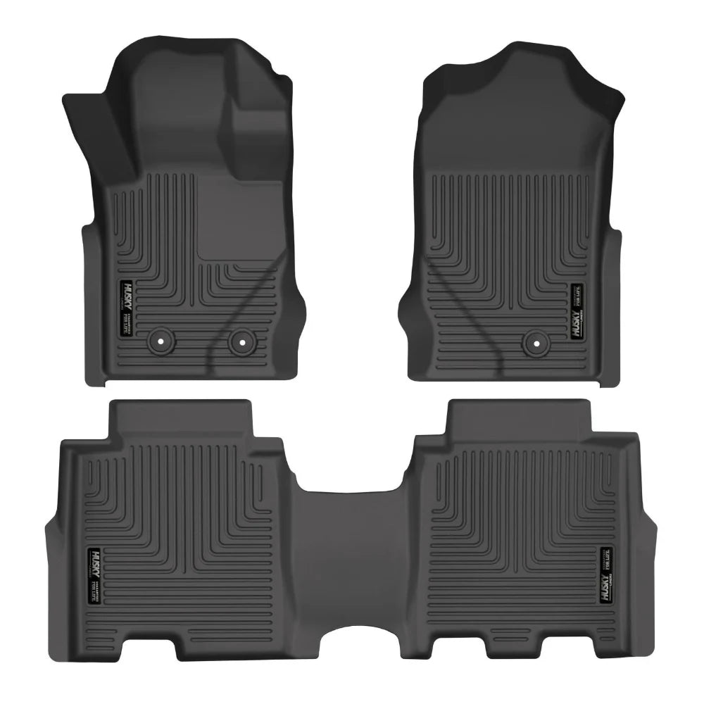 Husky Liners 2021 Ford Bronco 4 Door Weatherbeater Front & 2nd Seat Floor Liners - Black - Husky Liners HSL95301