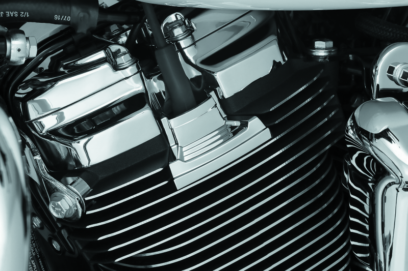 KUR7185-Kuryakyn Precision Spark Plug Cover Milwaukee-8 Chrome-Engine Covers-Kuryakyn