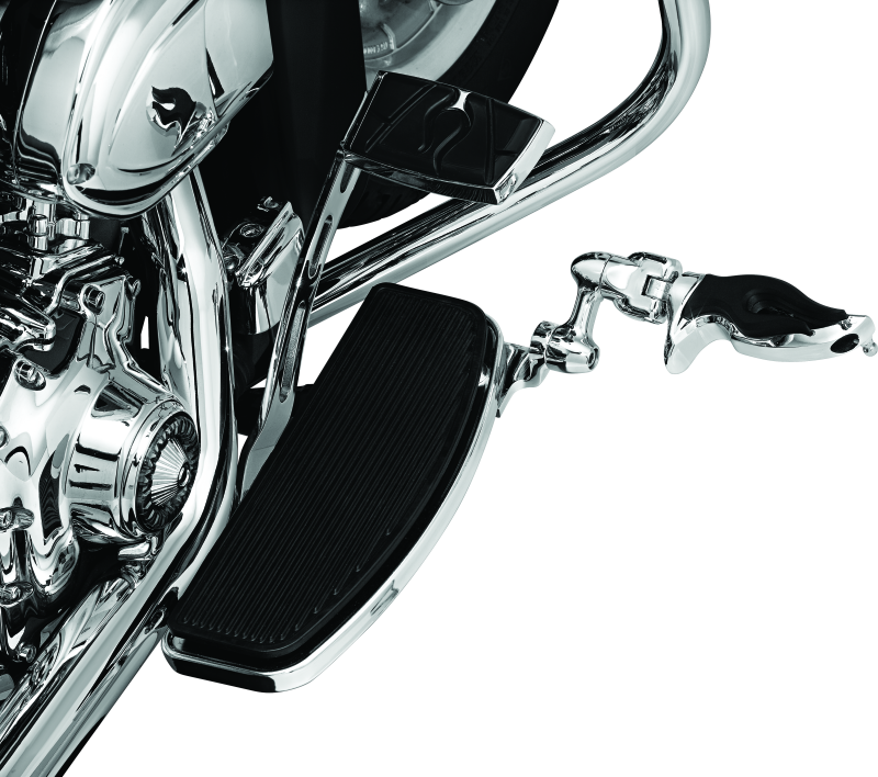 KUR4416-Kuryakyn Flamin Peg With Male Mount Adapter Chrome-Footpegs-Kuryakyn