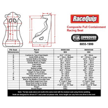 Load image into Gallery viewer, RaceQuip FIA Containment Racing Seat - Large - product view 11