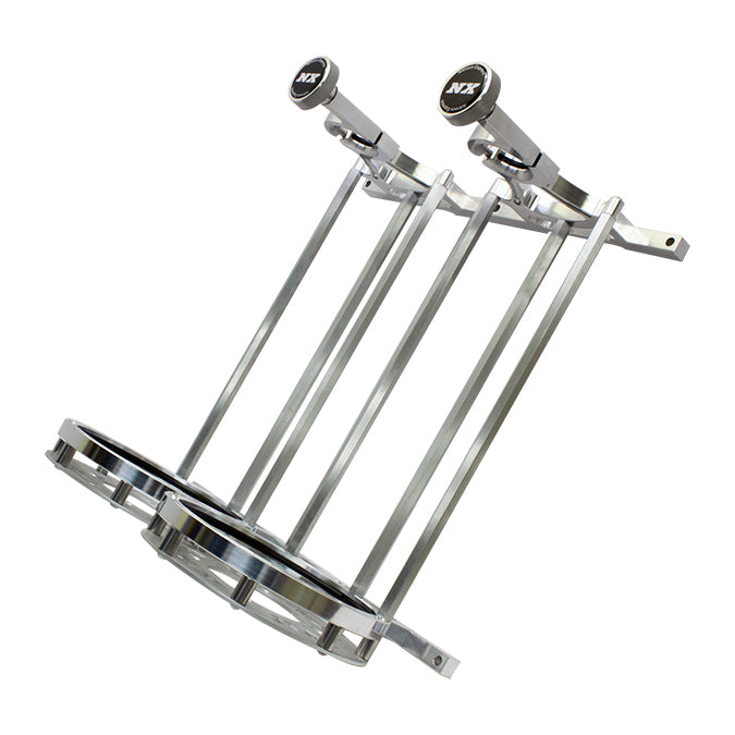 -Nitrous Express Stand up Dual Billet Bottle Bracket for 10lb Bottle (Flat Mount)-Nitrous Bottle Accessories-Nitrous Express
