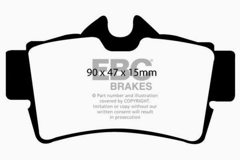 EBCDP31156/2C-EBC 94-04 Ford Mustang 4.6 Cobra Redstuff Rear Brake Pads-Brake Pads - Performance-EBC