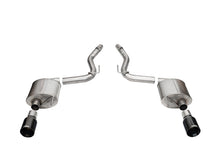 Load image into Gallery viewer, Corsa 24 Ford MustangGT Touring Axle-Back Ex.Sys 3.0in Dual Rear Exit w/4.5in Blk PVD StraightCutTip-Axle Back-CORSA Performance