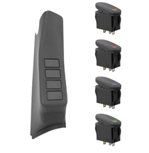 Load image into Gallery viewer, RUG17235.97-Rugged Ridge A-Pillar 4 Switch Pod Black RHD 11-18 Jeep Wrangler JK-Dash &amp; Interior Trim-Rugged Ridge