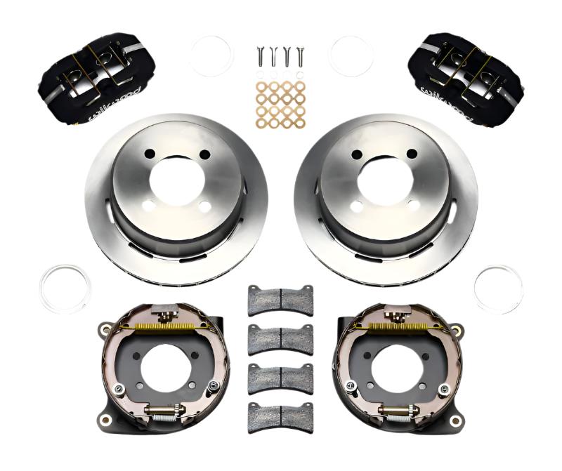 WIL140-12589-Wilwood Dynapro Low-Profile 11.00in P-Brake Kit Ford 7.5in Rear 2.80 Offset - 4-Lug-Big Brake Kits-Wilwood