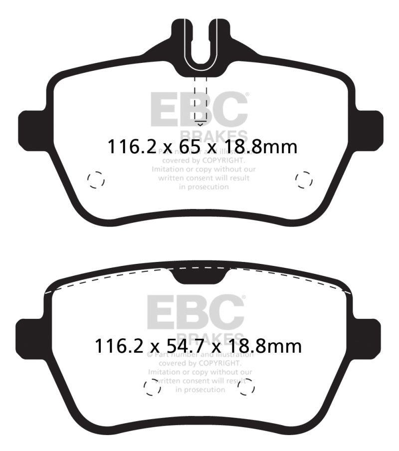 EBCDP42180R-EBC 14+ Mercedes-Benz S550 4.7 Twin Turbo Yellowstuff Rear Brake Pads-Brake Pads - Performance-EBC