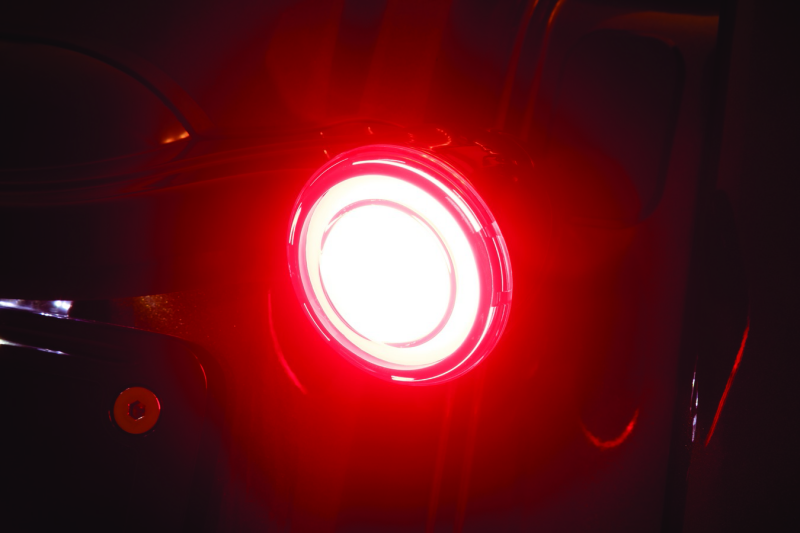 KUR2905-Kuryakyn Tracer L.E.D. Turn Signal Inserts Red/Red Smoke Lens Rear-Light Accessories and Wiring-Kuryakyn