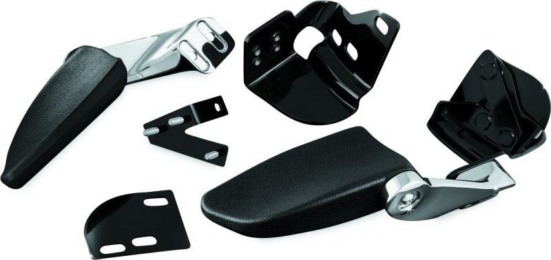 KUR8958-Kuryakyn Stealth Passenger Armrests 97-13 Touring Models Chrome-Armrests-Kuryakyn