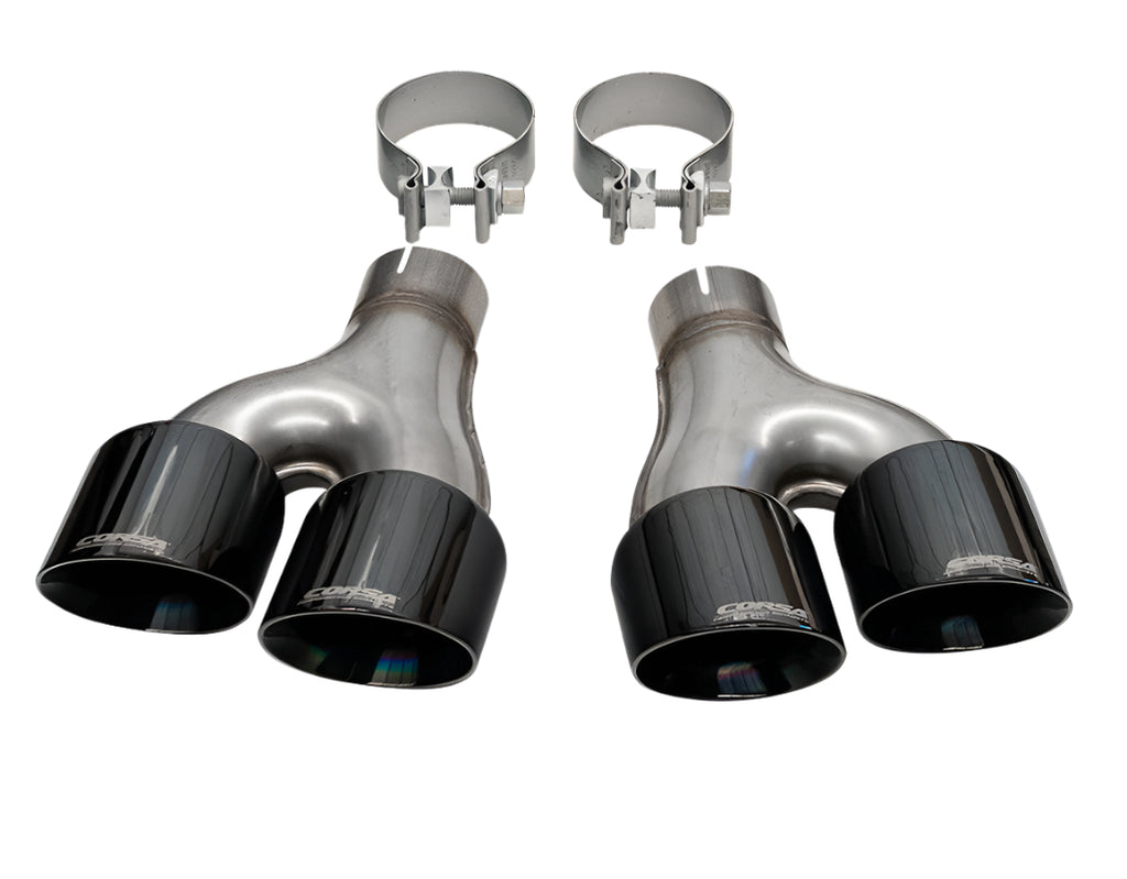 Corsa 11-21 Jeep Grand Cherokee Twin 2.5in Inlet / 4in Outlet Black PVD Pro-Series Tip Kit - Black Ops Auto Works