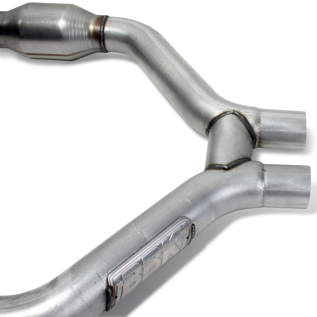 BBK16424-BBK 15-17 Ford Mustang V6 1-3/4 Long Tube Headers w/High Flow Catted H Pipe (Silver Ceramic)-Headers & Manifolds-BBK