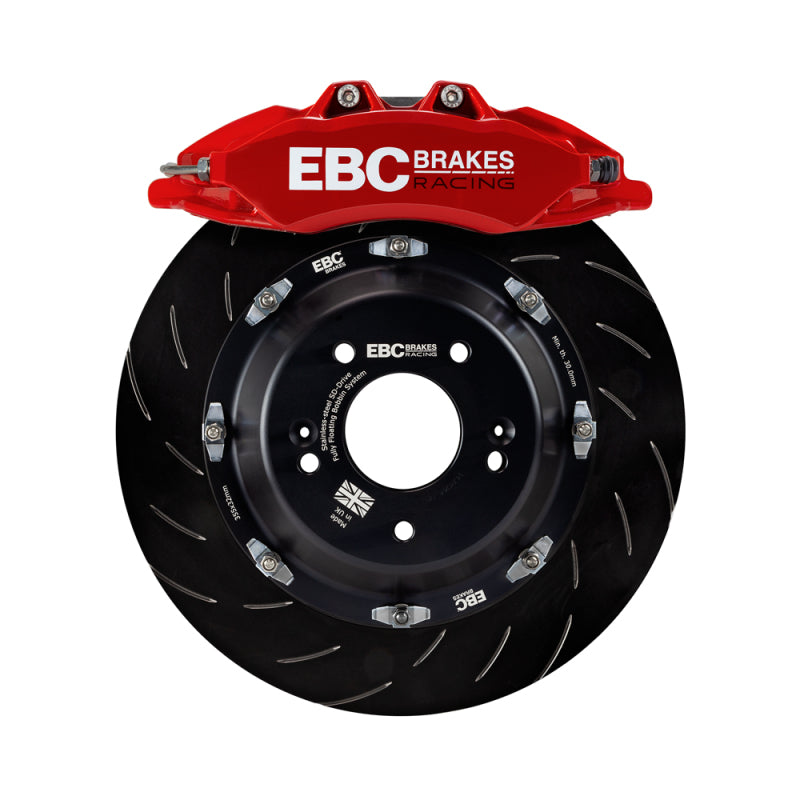 EBCBBK047RED-1-EBC Racing 92-05 BMW 3-Series E36/E46 Red Apollo-6 Calipers 355mm Rotors Front Big Brake Kit-Big Brake Kits-EBC