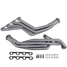 Load image into Gallery viewer, BBK15313-BBK 79-93 Ford Mustang 5.0L 1-5/8 Long Tube Headers w/High Flow Catted X-Pipe (Silver Ceramic)-Headers &amp; Manifolds-BBK