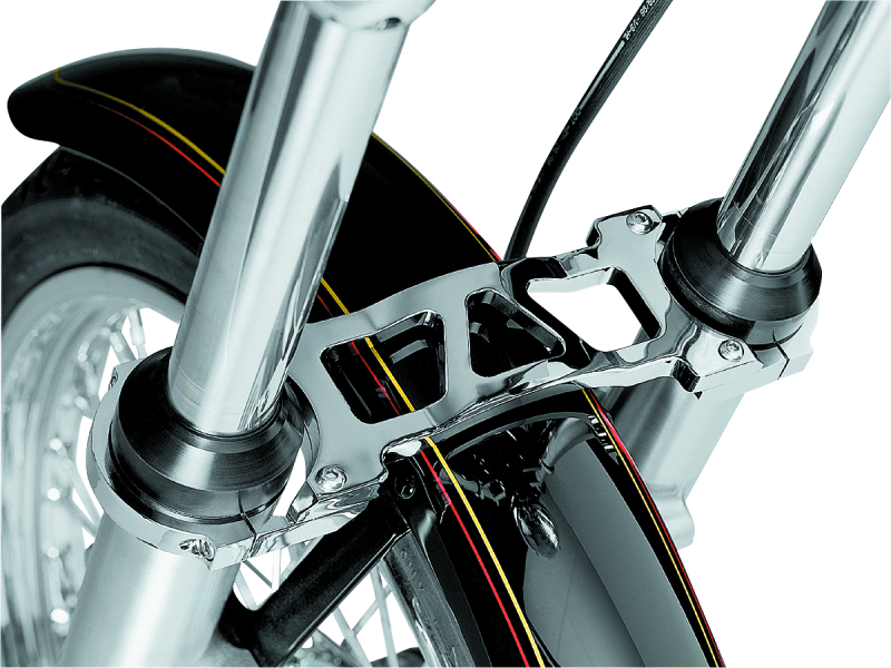 KUR8620-Kuryakyn Wide Glide Fork Brace Chrome-Fork Assemblies-Kuryakyn