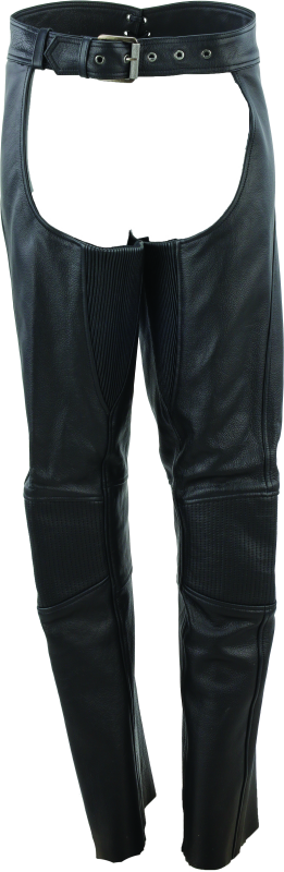 RIV094450-River Road Sierra Leather Chaps Black Womens - Medium-Pants-River Road