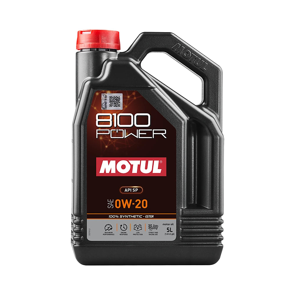 Motul 5L 8100 Power 0W20 Full Synthetic Engine Oil