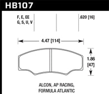 Load image into Gallery viewer, HAWKHB107U.620-Hawk CP2361/CP3228/CP5104/CP5144 AP Racing DTC-70 Brake Pads-Brake Pads - Racing-Hawk Performance