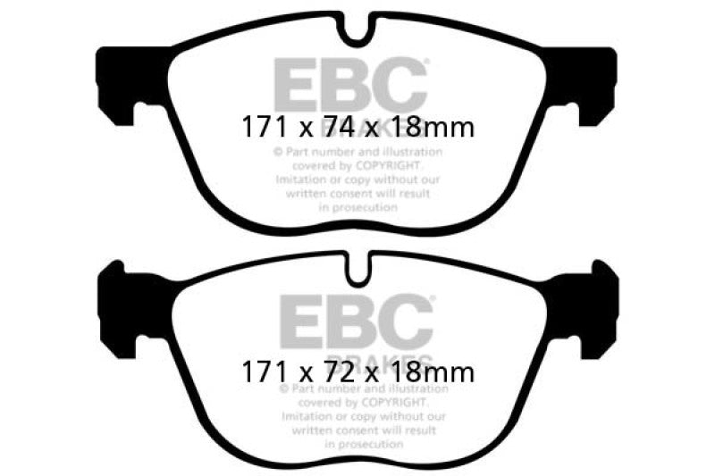 EBCUD1294-EBC 07-10 BMW X5 3.0 Ultimax2 Front Brake Pads-Brake Pads - OE-EBC
