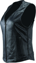 Load image into Gallery viewer, RIV094412-River Road Plains Leather Vest Black Womens - Small-Vests-River Road
