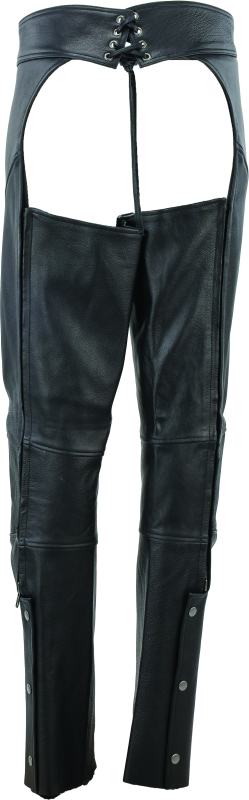 RIV094449-River Road Sierra Leather Chaps Black Womens - Small-Pants-River Road