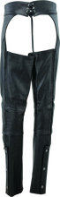 Load image into Gallery viewer, RIV094449-River Road Sierra Leather Chaps Black Womens - Small-Pants-River Road