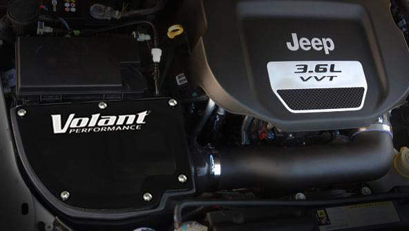 VOL17636D-Volant 12-18 Jeep Wrangler JK 3.6L V6 Closed Box Air Intake w/ DryTech Filter-Cold Air Intakes-Volant