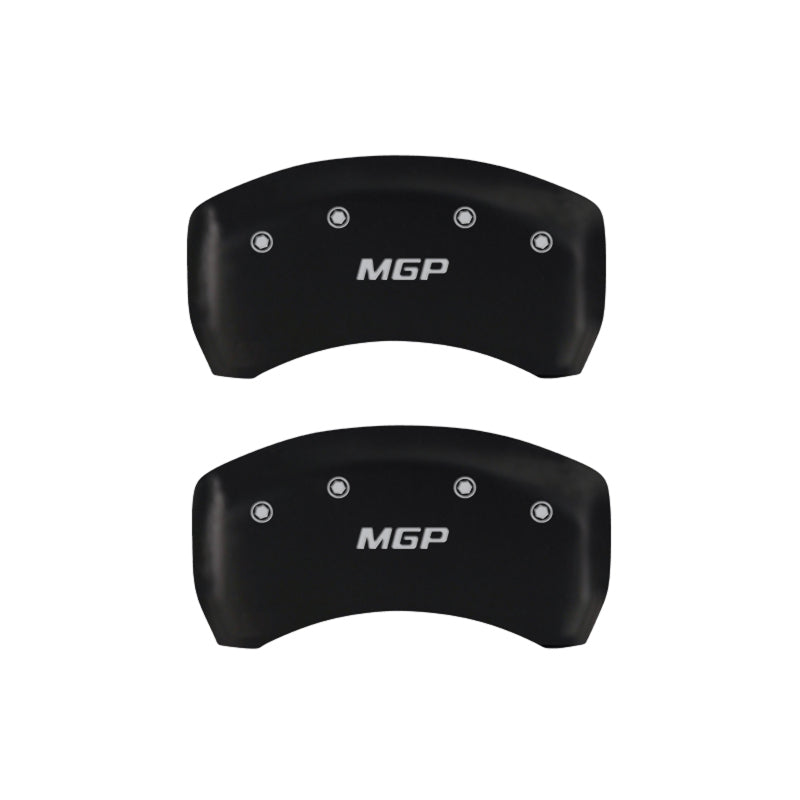 MGP16077SMGPRD-MGP 4 Caliper Covers Engraved Front & Rear MGP Red finish silver ch-Caliper Covers-MGP