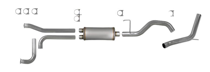 DEPK3520A-Diamond Eye KIT 3-1/2in CB SGL GAS AL NISSAN TITAN 5.6L 07-10-Catback-Diamond Eye Performance