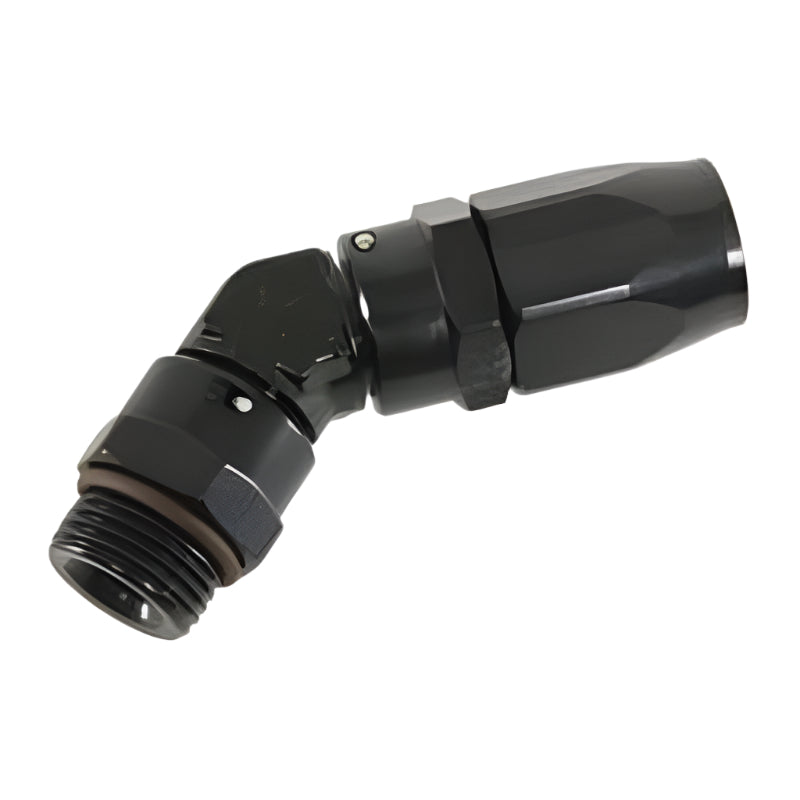Fragola -10AN x 45 Degree x 3/4-16 (8) Hose End - Black