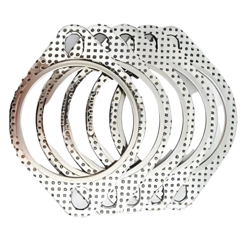 TIC120-06310-0005-Ticon Industries 2.5in 2-Bolt MLS Gasket - 5pk-Exhaust Gaskets-Ticon