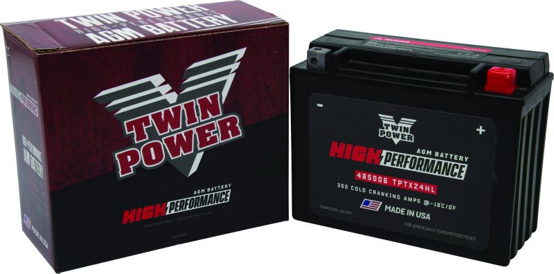 TWP485006-Twin Power YTX-24HL High Performance Battery Replaces H-D 66010-82A Made in USA-Batteries-TwinPower