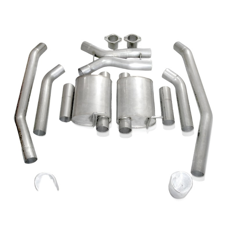SSW05GTOTMCB-Stainless Works 2005-06 GTO 3in Catback Chambered Mufflers X-Pipe-Catback-Stainless Works
