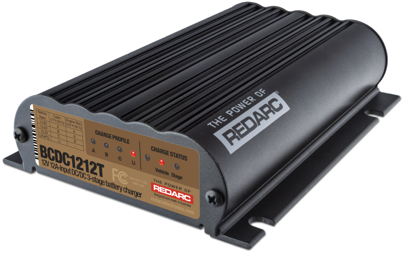 RDCBCDC1212T-REDARC DC/DC 3-Stage Vehicle to Trailer Battery Charger - 12V 12A-Battery Chargers-REDARC