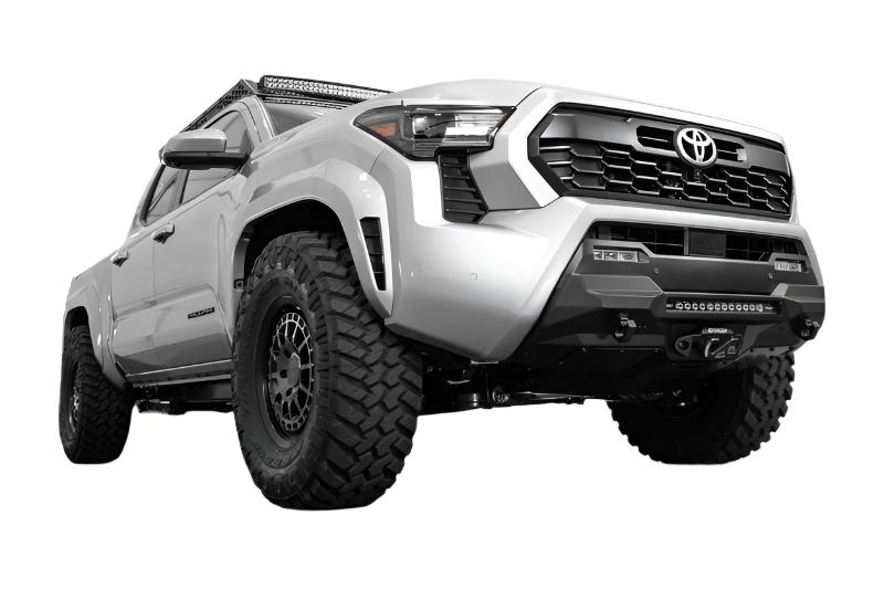 ADDF6703412601NA-Addictive Desert Designs 2024 Toyota Tacoma Stealth Center Mount Winch Front Bumper-Bumpers - Steel-Addictive Desert Designs