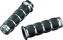 Load image into Gallery viewer, KUR6205-Kuryakyn Premium ISO Grips Without Throttle Boss Dual Cable Chrome-Grips-Kuryakyn