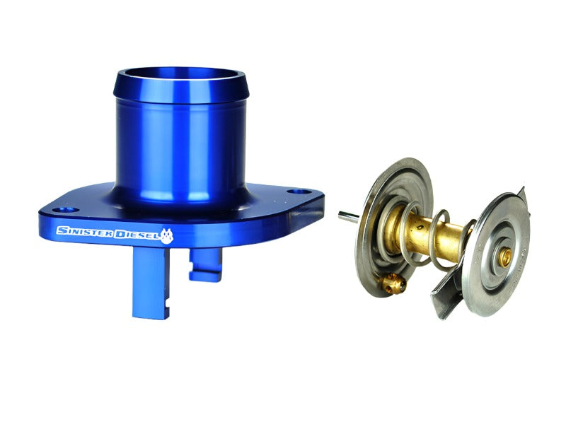 SINSD-THERMO-6.0-Sinister Diesel 03-07 Ford 6.0L Powerstroke Thermostat Housing-Thermostat Housings-Sinister Diesel