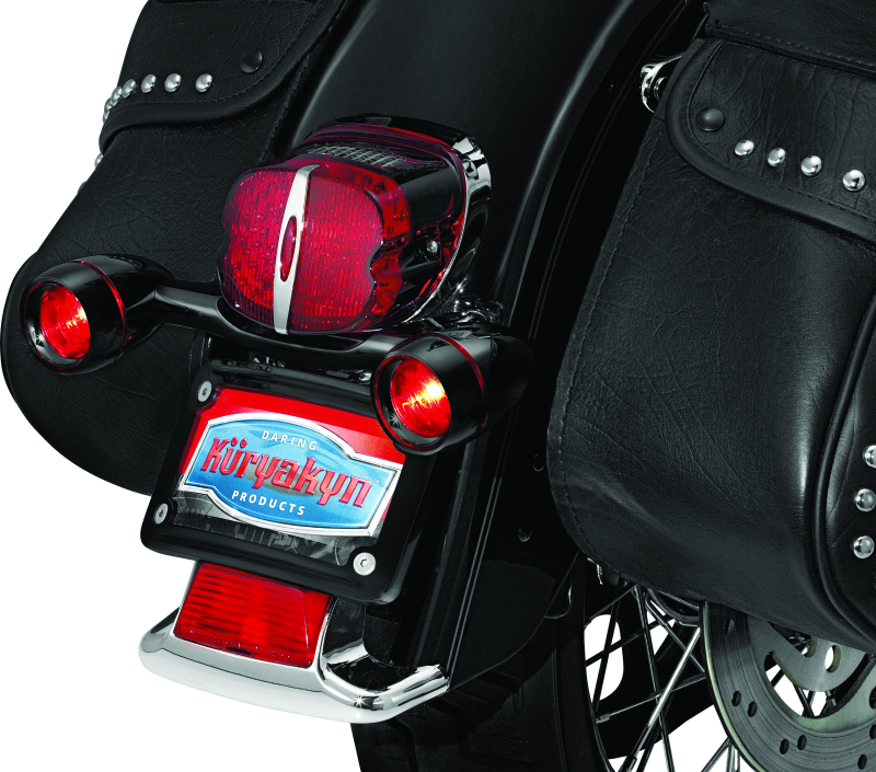 KUR5405-Kuryakyn Bullet Light Rear Turn Signal Bar Gloss Black-Light Accessories and Wiring-Kuryakyn