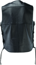 Load image into Gallery viewer, RIV094433-River Road Old Skool Leather Vest Black - Large-Vests-River Road