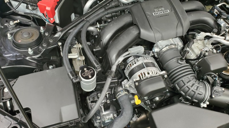 JLT3117P-C-J&amp;L 22-24 Subaru BRZ/GR86 2.4L Passenger Side Oil Separator 3.0 - Clear Anodized-Oil Separators-J&L